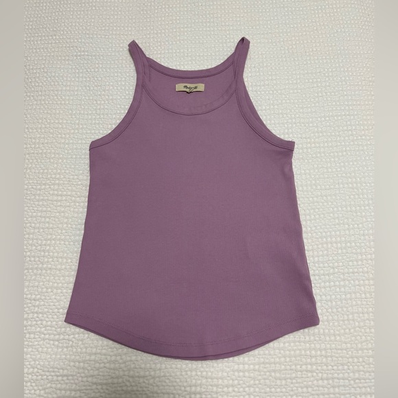 Madewell Supima Rib ‘90s Tank in Vibrant Lilac - Picture 2 of 9